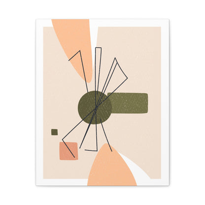 Minimal Pink Line Art Set 1.3 - Matte Canvas Decor with Minimalist Leaf Design