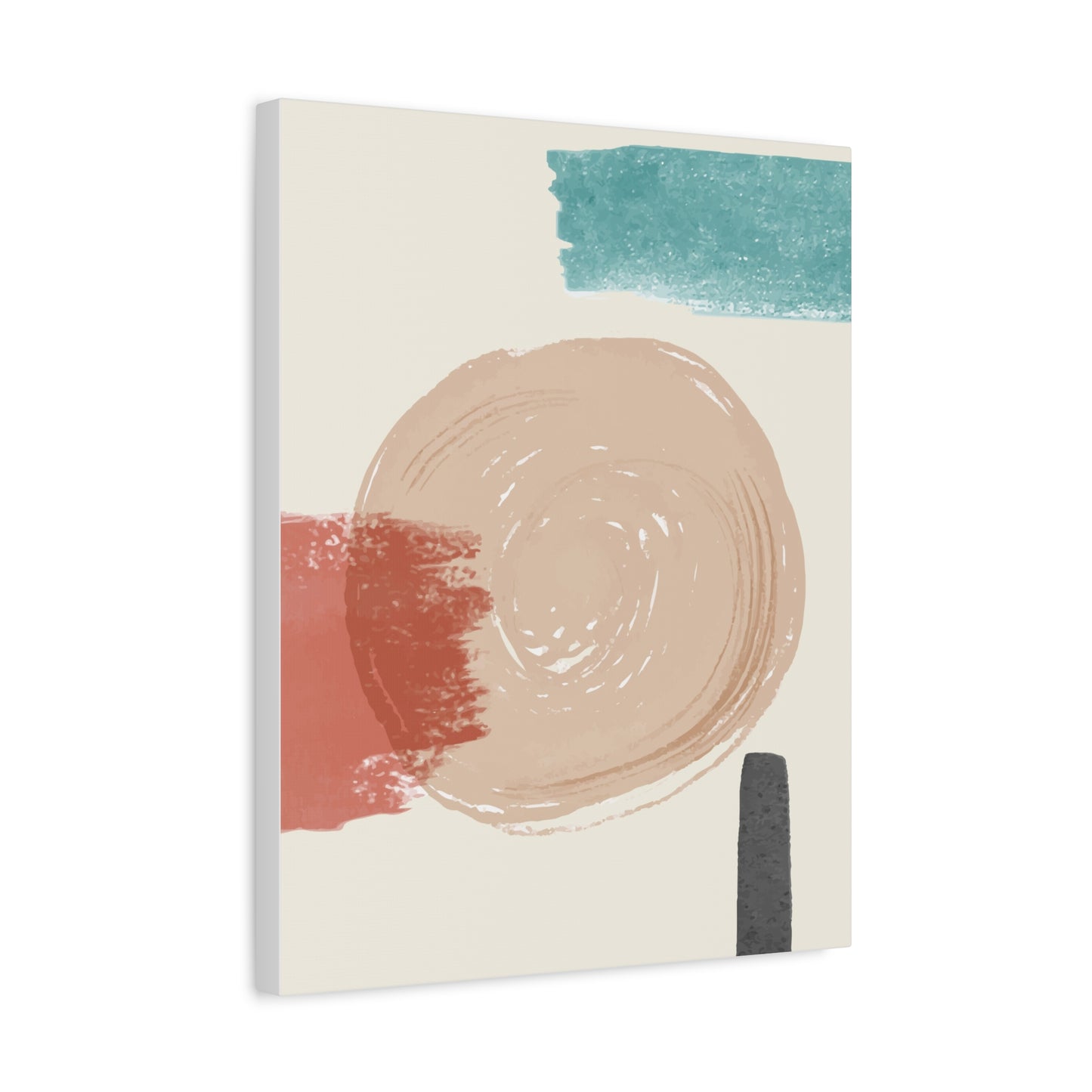 Soft Dune Palette Art 1.3 - Matte Canvas Decor with Minimalist Leaf Design