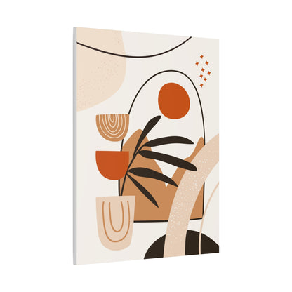 Boheme Luna  Art Set 1.3 - Matte Canvas Decor with Minimalist Leaf Design