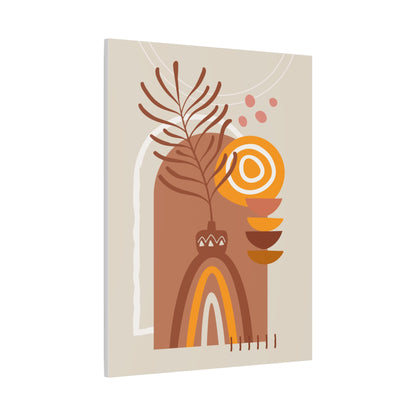 Wander Vase Art Set 1.2 - Matte Canvas Decor with Minimalist Leaf Design