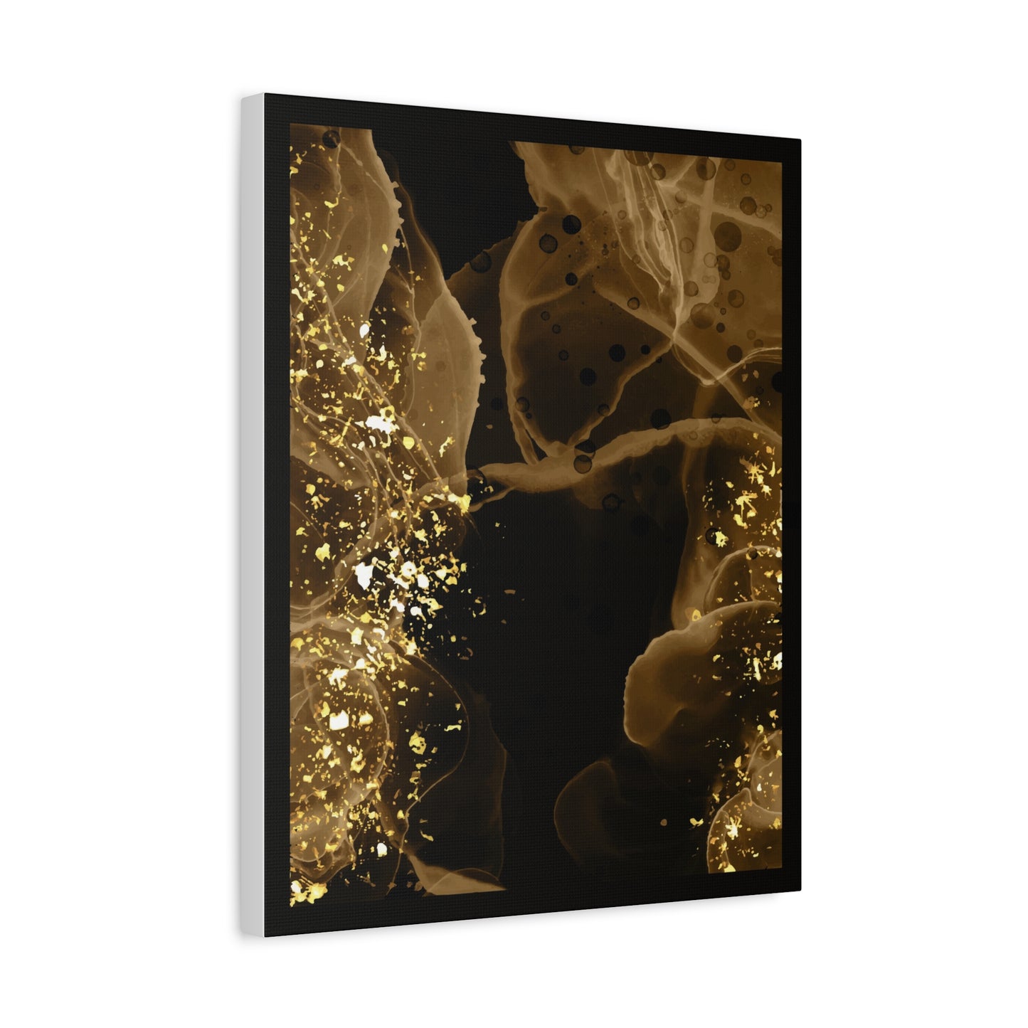Gold Dust Art Set 1.1 - Matte Canvas Decor with Minimalist Leaf Design
