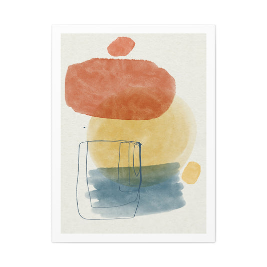 Wander Brush Art 1.1 - Matte Canvas Decor with Minimalist Leaf Design