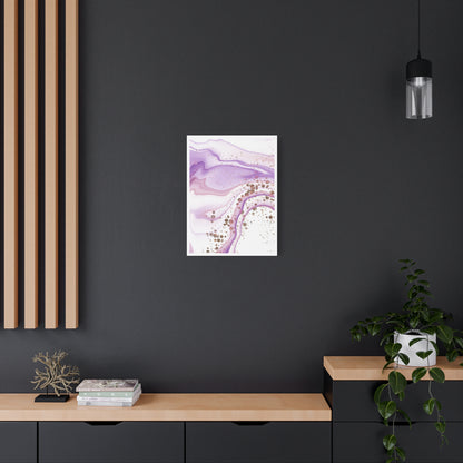 Blush Pink Marble Wall Art Set 1.3 - Matte Canvas Decor with Minimalist Leaf Design