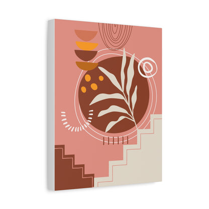 Wander Vase Art Set 1.1 - Matte Canvas Decor with Minimalist Leaf Design