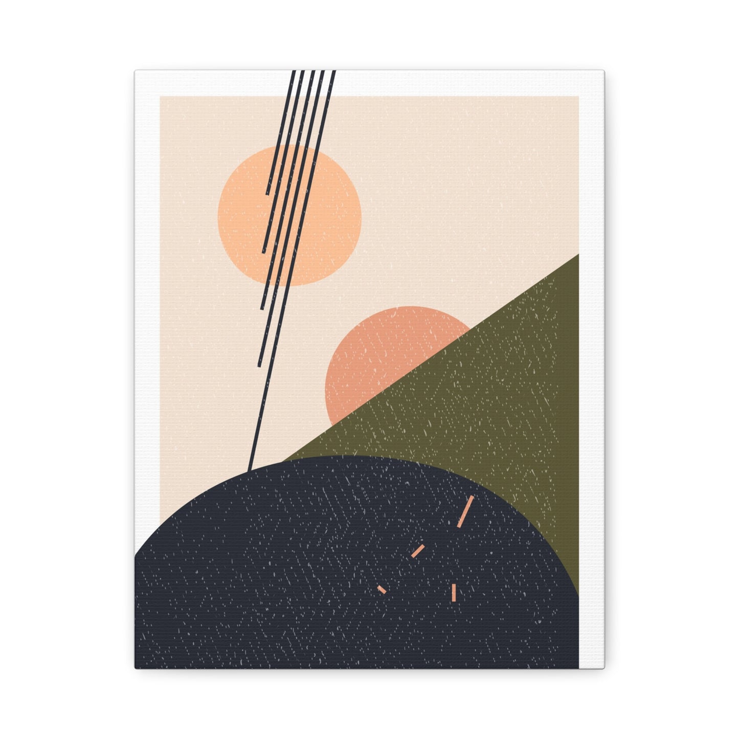 Minimal Pink Line Art Set 1.1 - Matte Canvas Decor with Minimalist Leaf Design