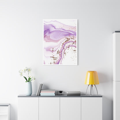 Blush Pink Marble Wall Art Set 1.3 - Matte Canvas Decor with Minimalist Leaf Design