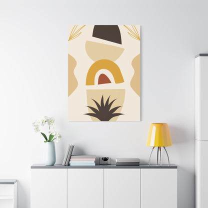 Nocturne Petal Art Set 1.1 - Matte Canvas Decor with Minimalist Leaf Design