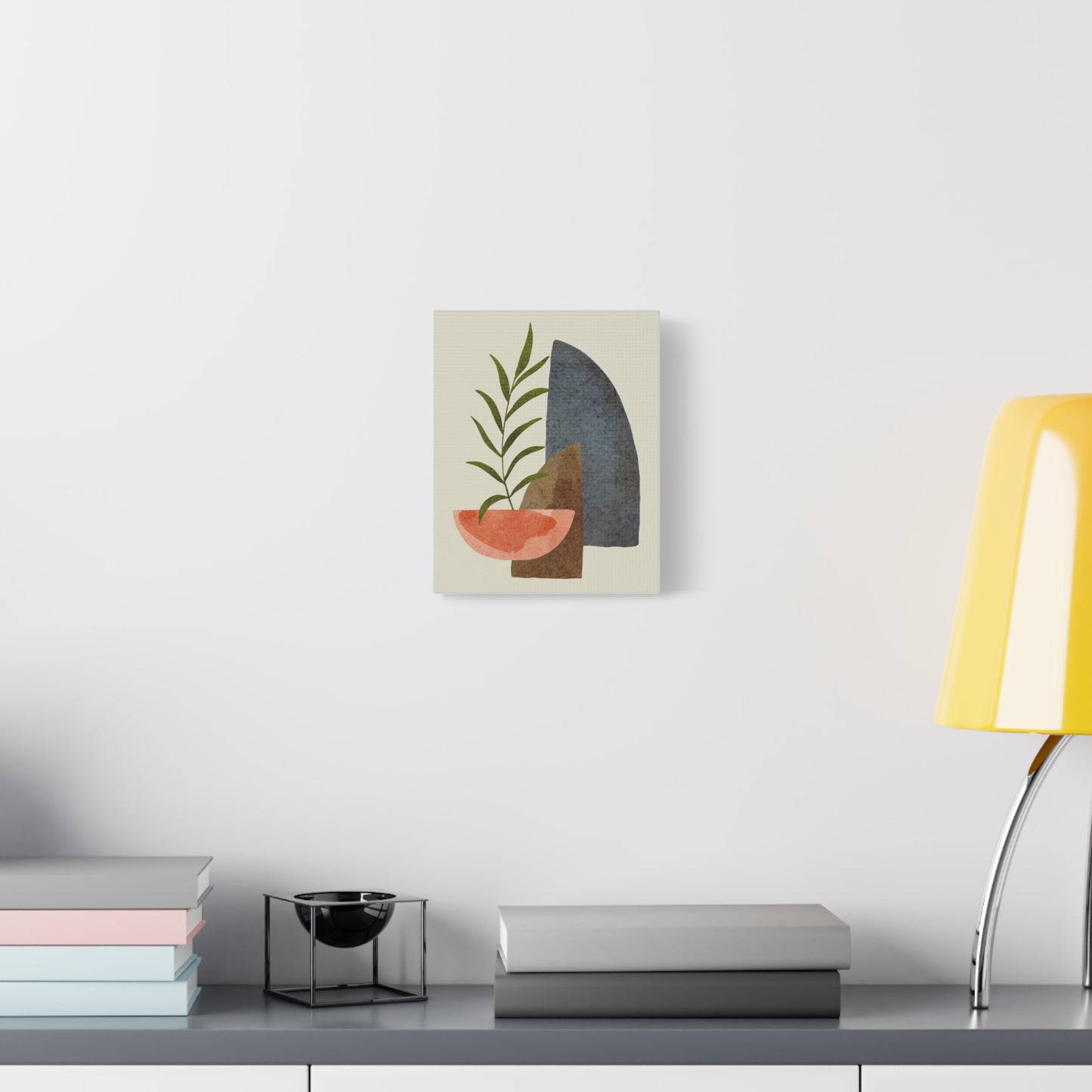 Flower Wall Art Set 1.1 - Matte Canvas Decor with Minimalist Leaf Design