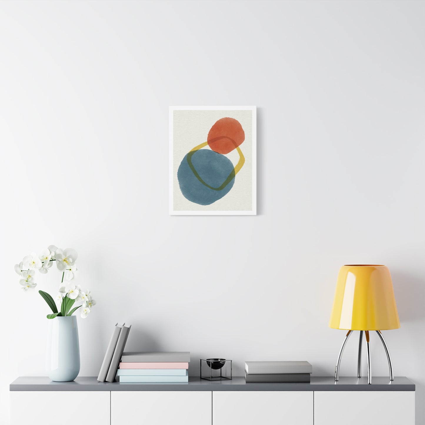 Wander Brush Art 1.2 - Matte Canvas Decor with Minimalist Leaf Design