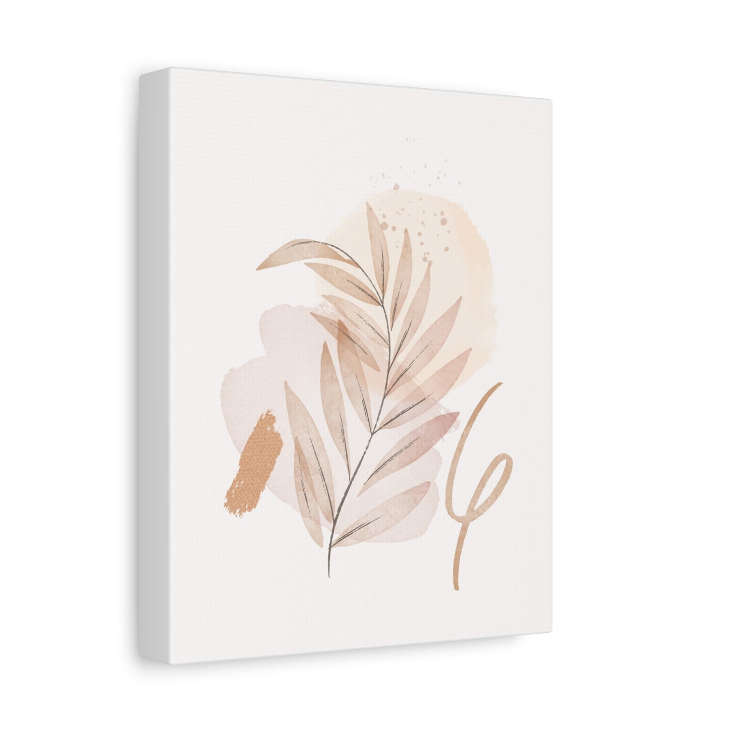 Abstract Earthy Florals Art Set 1.3- Matte Canvas Decor with Minimalist Leaf Design