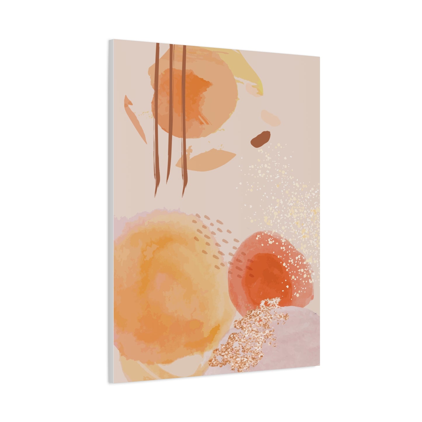 Sunlit Spark Art Set 1.3 - Matte Canvas Decor with Minimalist Leaf Design