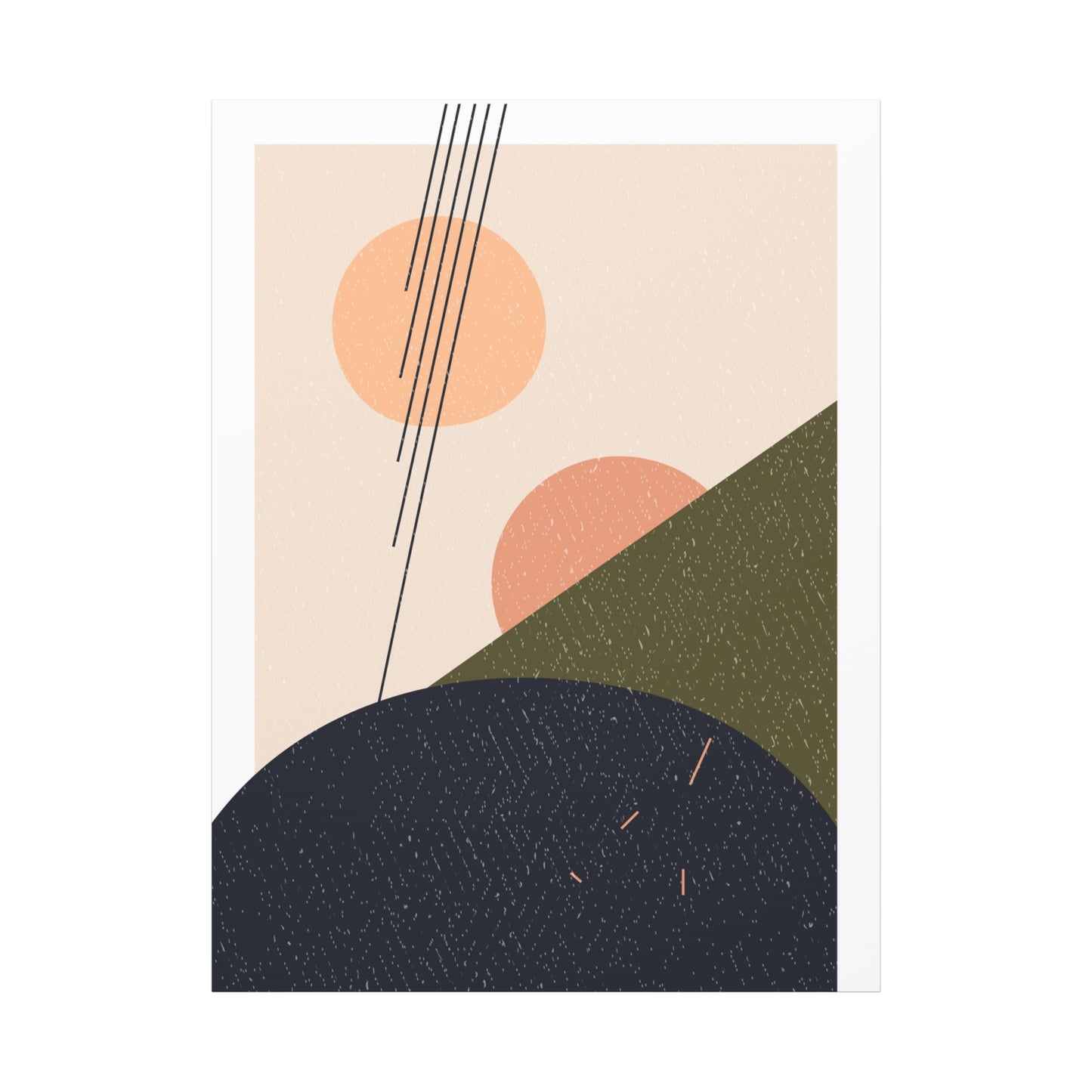 Minimal Pink Line Art Set 1.1 - Matte Canvas Decor with Minimalist Leaf Design