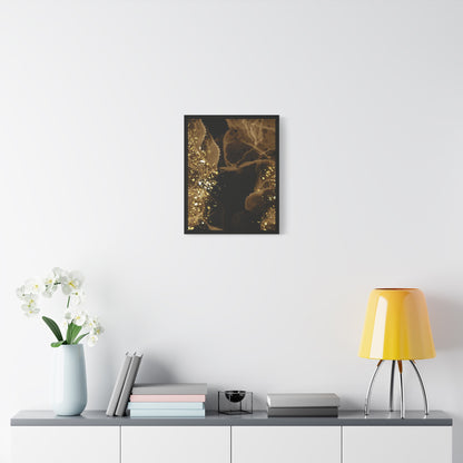 Gold Dust Art Set 1.1 - Matte Canvas Decor with Minimalist Leaf Design