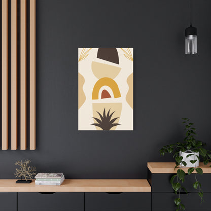 Nocturne Petal Art Set 1.1 - Matte Canvas Decor with Minimalist Leaf Design