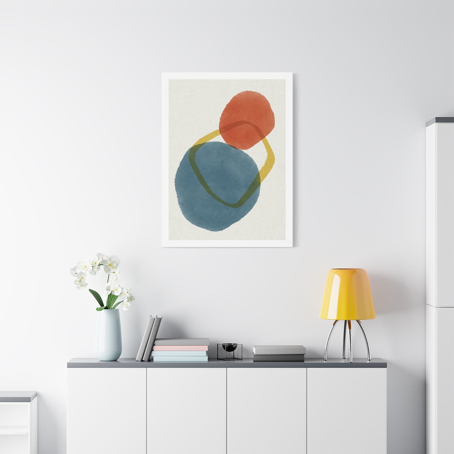 Wander Brush Art Set 1.2 - Matte Canvas Decor with Minimalist Leaf Design