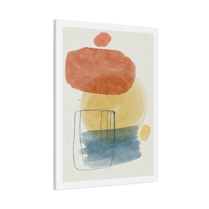 Wander Brush Art 1.1 - Matte Canvas Decor with Minimalist Leaf Design