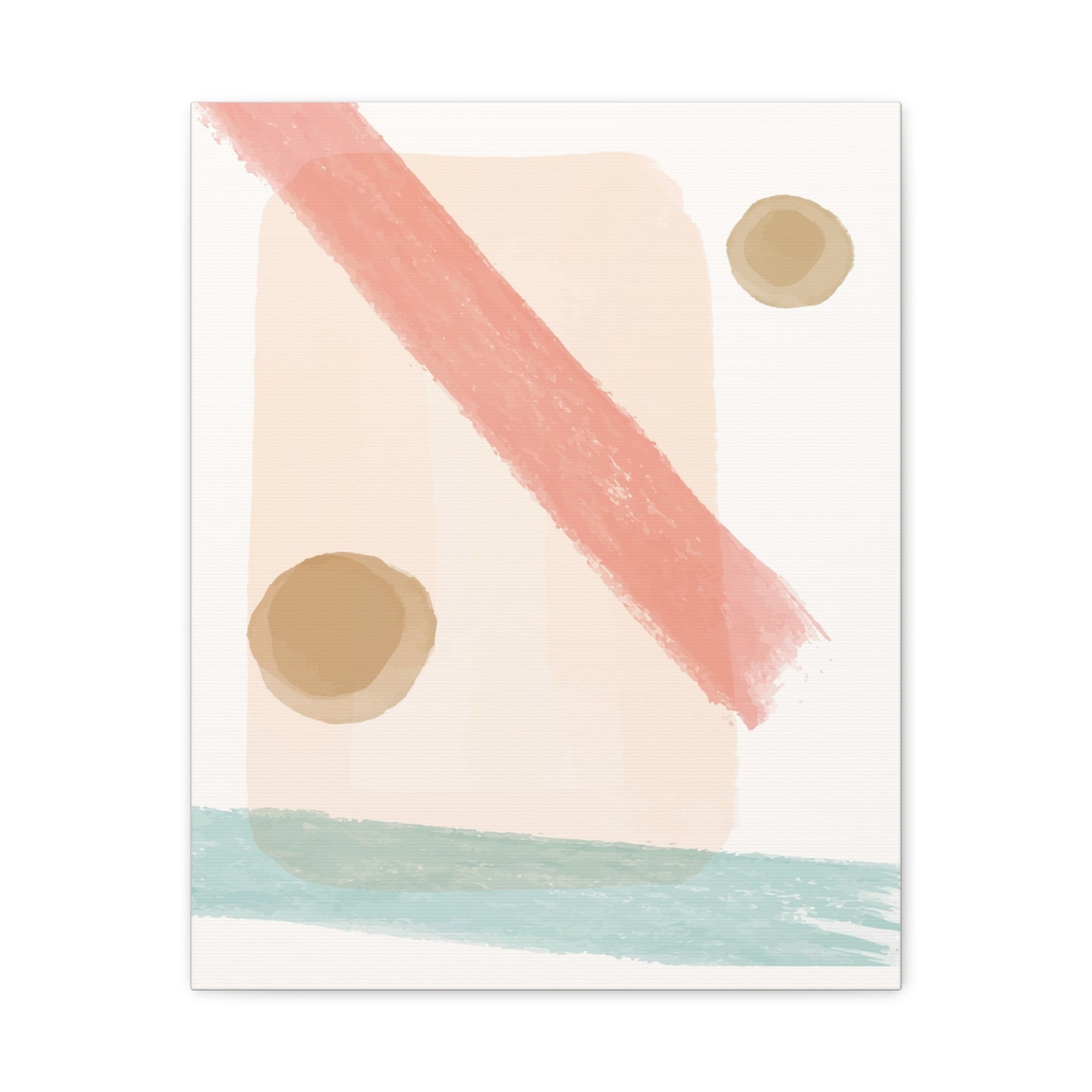 Pastel Pulse Art Set 1.2 - Matte Canvas Decor with Minimalist Leaf Design