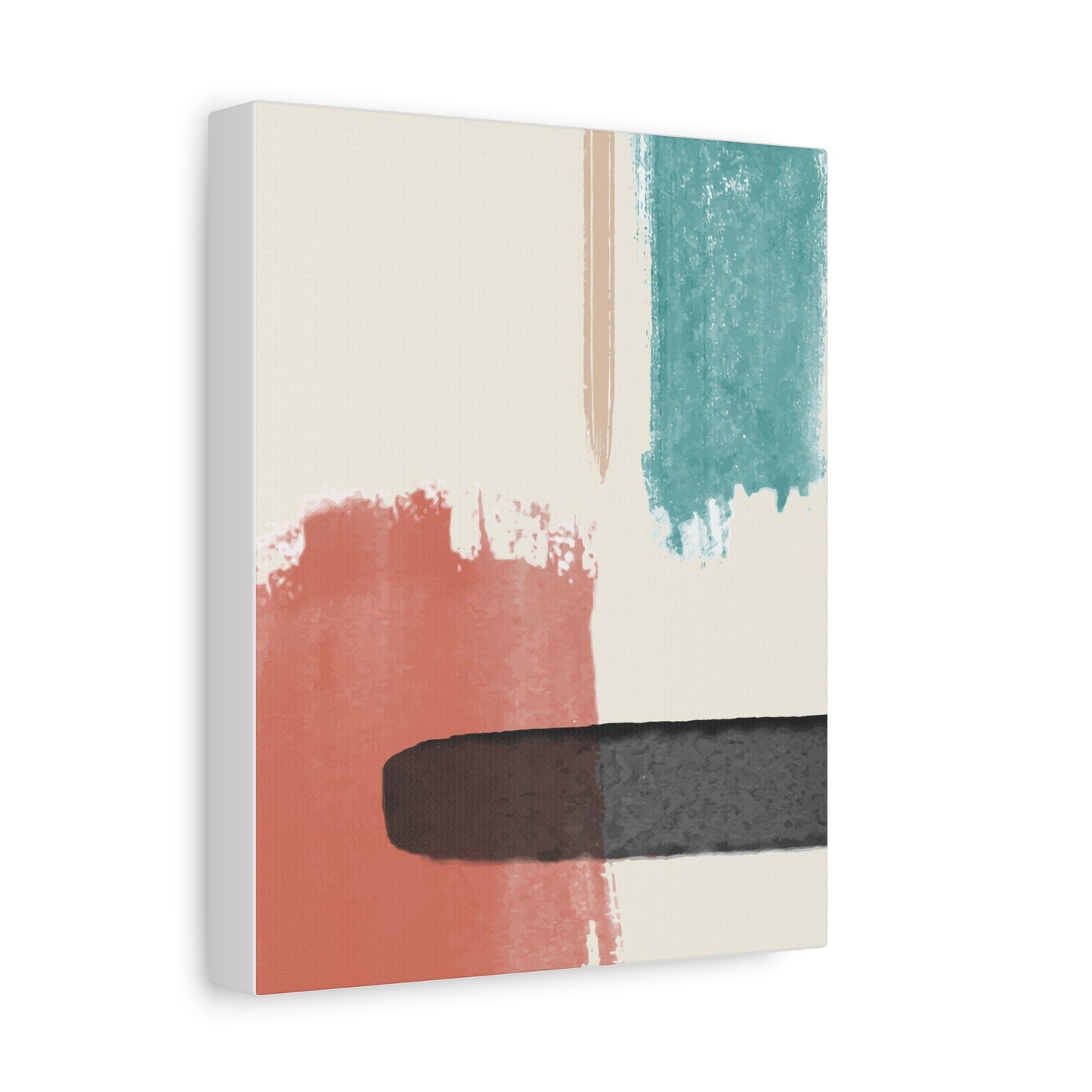 Soft Dune Palette Art 1.1 - Matte Canvas Decor with Minimalist Leaf Design