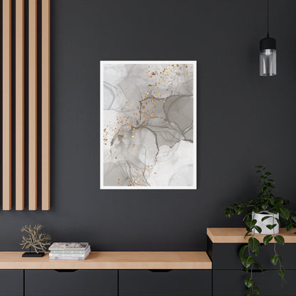 Ash Dust Art Set 1.1 - Matte Canvas Decor with Minimalist Leaf Design