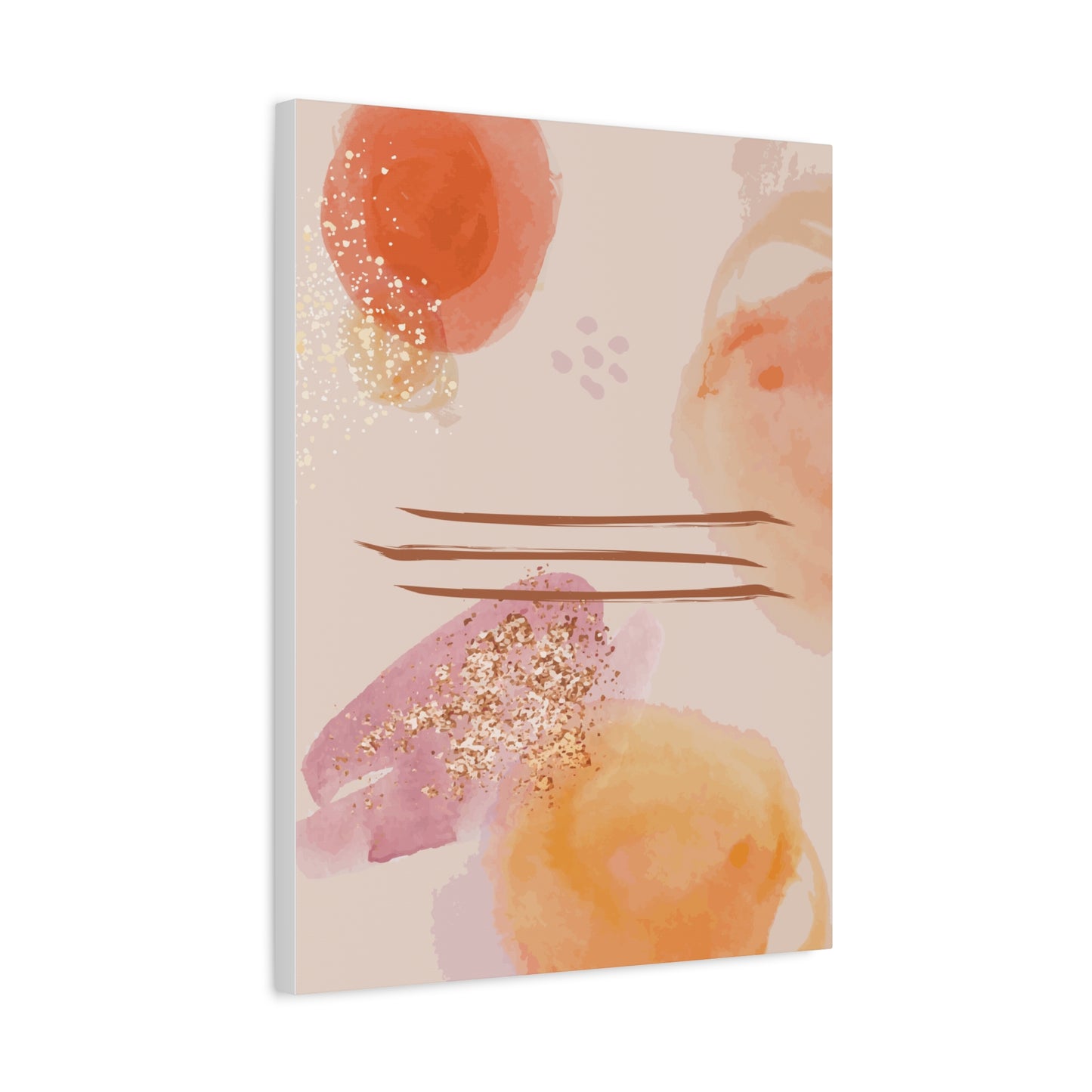 Sunlit Spark Art Set 1.1 - Matte Canvas Decor with Minimalist Leaf Design