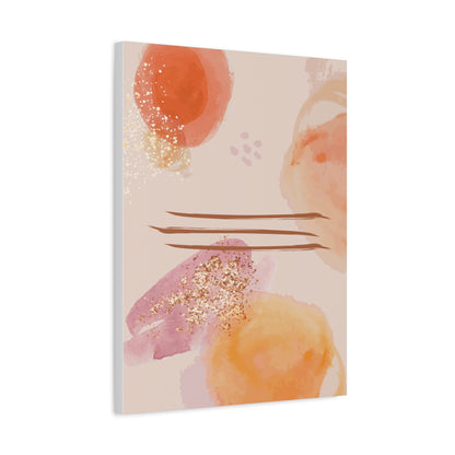 Sunlit Spark Art Set 1.1 - Matte Canvas Decor with Minimalist Leaf Design