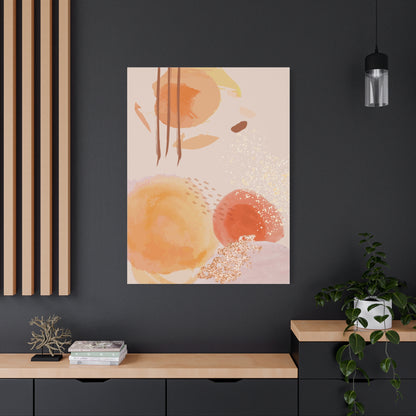 Sunlit Spark Art Set 1.3 - Matte Canvas Decor with Minimalist Leaf Design
