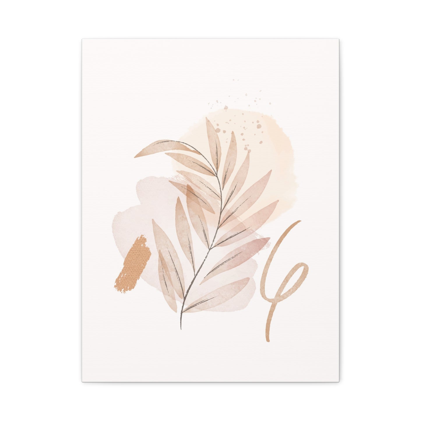 Abstract Earthy Florals Art Set 1.3- Matte Canvas Decor with Minimalist Leaf Design