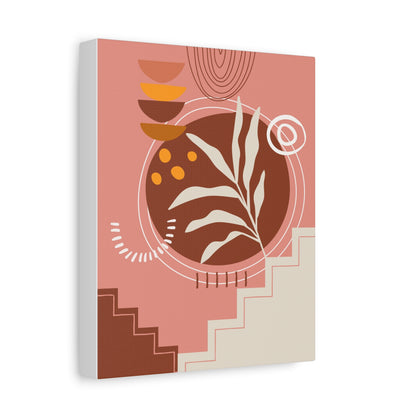 Wander Vase Art Set 1.1 - Matte Canvas Decor with Minimalist Leaf Design