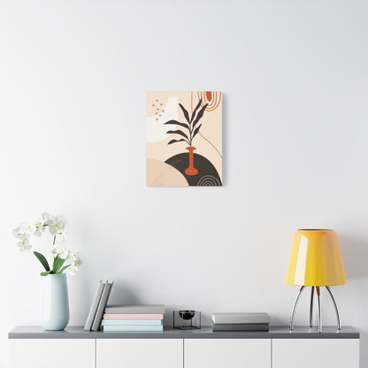 Boheme Luna  Art Set 1.1 - Matte Canvas Decor with Minimalist Leaf Design