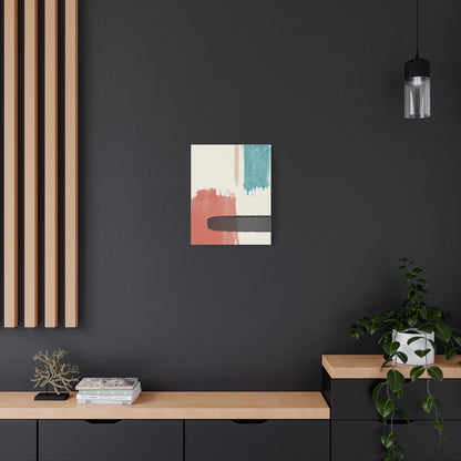 Soft Dune Palette Art 1.1 - Matte Canvas Decor with Minimalist Leaf Design