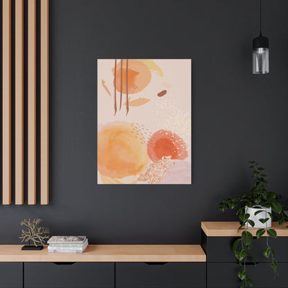 Sunlit Spark Art Set 1.3 - Matte Canvas Decor with Minimalist Leaf Design