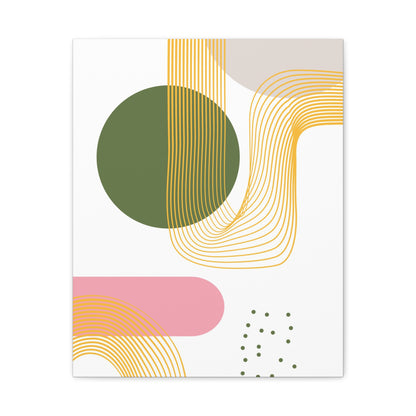 Minimal Geo Art Set 1.1 - Matte Canvas Decor with Minimalist Leaf Design