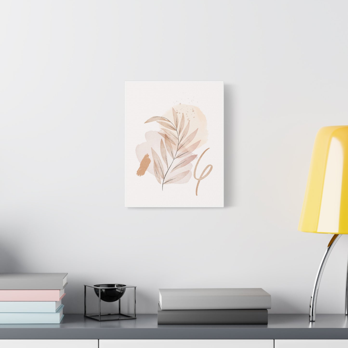 Abstract Earthy Florals Art Set 1.3- Matte Canvas Decor with Minimalist Leaf Design