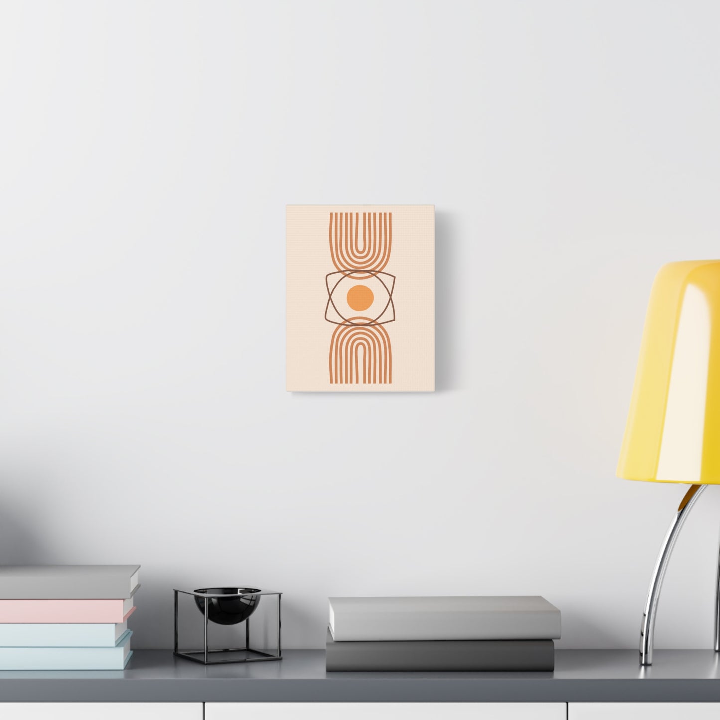 Petal Village Art 1.2 - Matte Canvas Decor with Minimalist Leaf Design