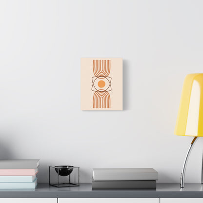 Petal Village Art 1.2 - Matte Canvas Decor with Minimalist Leaf Design