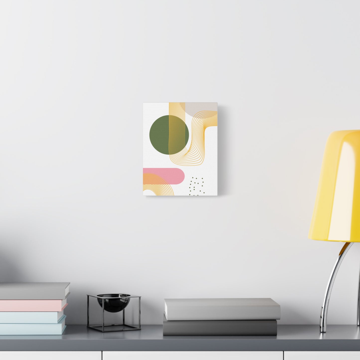 Minimal Geo Art Set 1.1 - Matte Canvas Decor with Minimalist Leaf Design