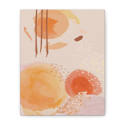 Sunlit Spark Art Set 1.3 - Matte Canvas Decor with Minimalist Leaf Design