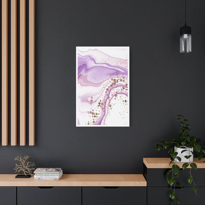 Blush Pink Marble Wall Art Set 1.3 - Matte Canvas Decor with Minimalist Leaf Design