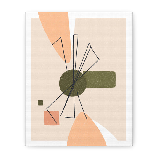 Minimal Pink Line Art Set 1.3 - Matte Canvas Decor with Minimalist Leaf Design