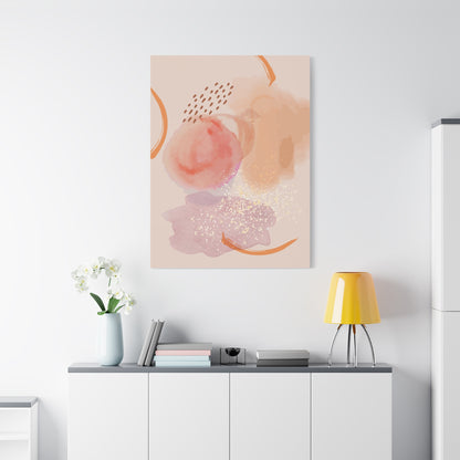 Sunlit Spark Art Set 1.2 - Matte Canvas Decor with Minimalist Leaf Design