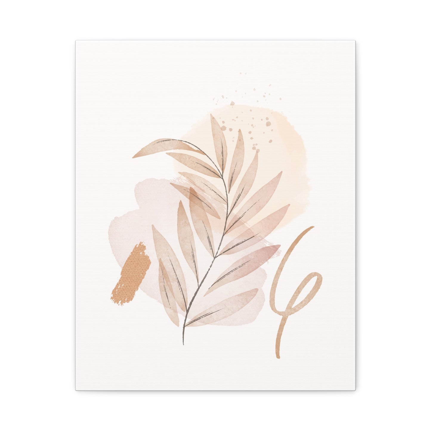 Abstract Earthy Florals Art Set 1.3- Matte Canvas Decor with Minimalist Leaf Design