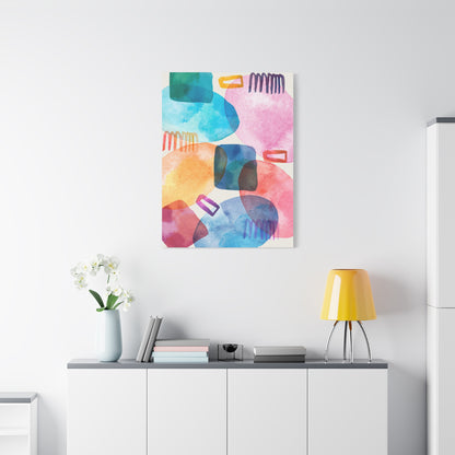 Liquid Calm Art Set 1.3 - Matte Canvas Decor with Minimalist Leaf Design