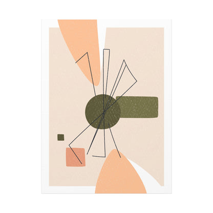 Minimal Pink Line Art Set 1.3 - Matte Canvas Decor with Minimalist Leaf Design