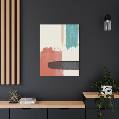 Soft Dune Palette Art 1.1 - Matte Canvas Decor with Minimalist Leaf Design