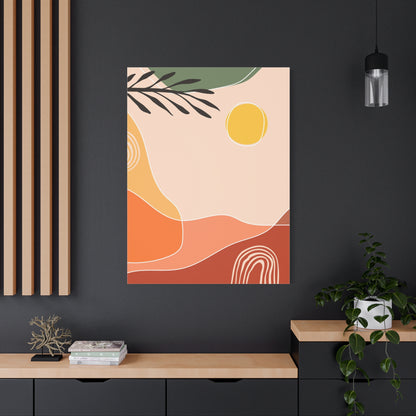 Sunway Minimal Art Set 1.2 - Matte Canvas Decor with Minimalist Leaf Design