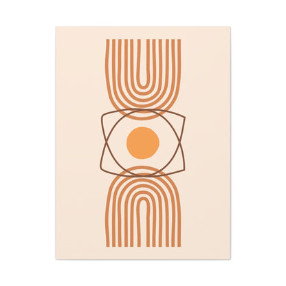 Petal Village Art 1.2 - Matte Canvas Decor with Minimalist Leaf Design