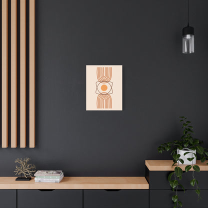 Petal Village Art 1.2 - Matte Canvas Decor with Minimalist Leaf Design