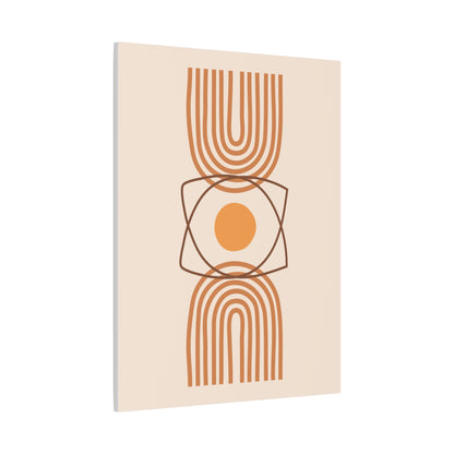 Petal Village Art 1.2 - Matte Canvas Decor with Minimalist Leaf Design