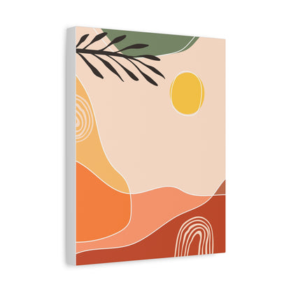 Sunway Minimal Art Set 1.2 - Matte Canvas Decor with Minimalist Leaf Design