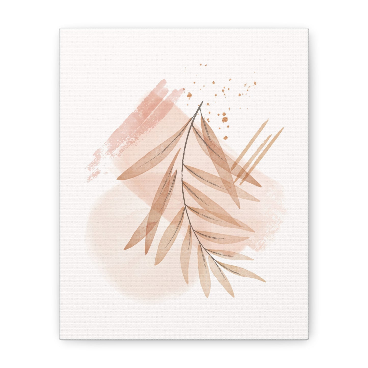 Abstract Earthy Florals Art Set 1.1 - Matte Canvas Decor with Minimalist Leaf Design